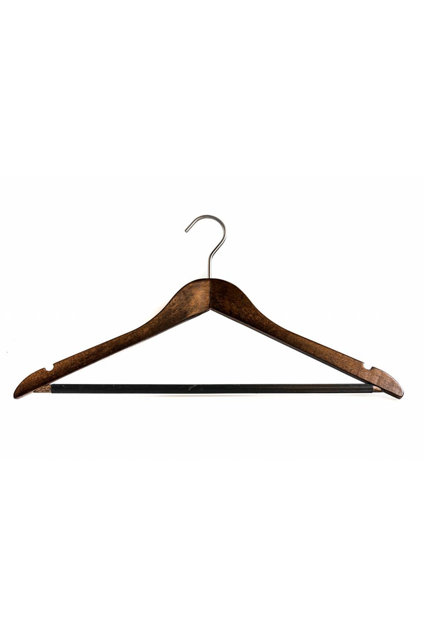 Wooden hanger with trouser rack